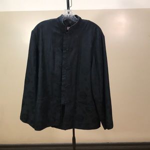 Silk Chinese collarless women’s jacket